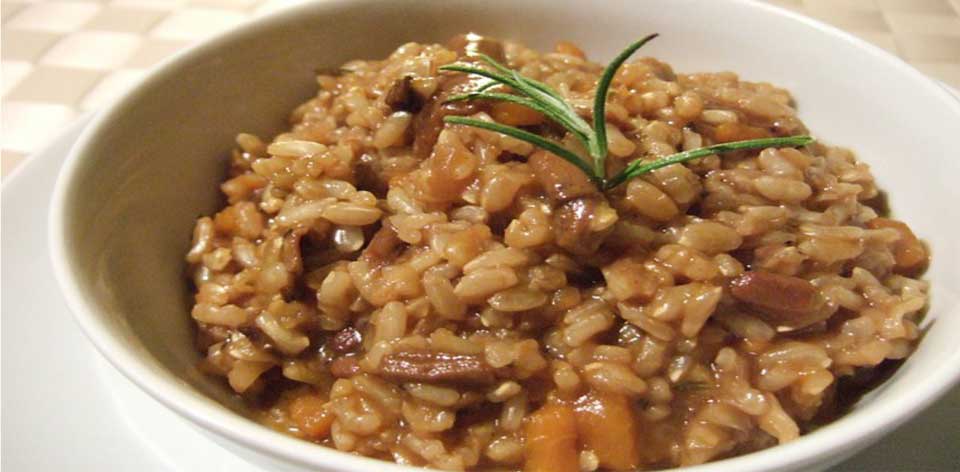 Easy Mushroom Bisque Brown Rice